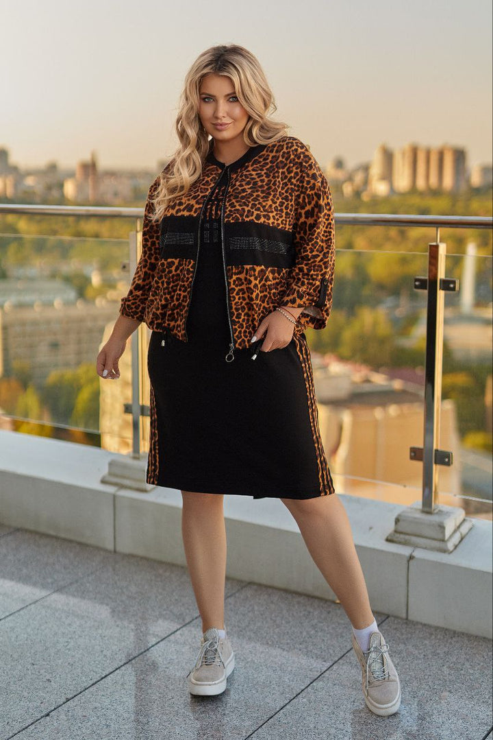 Комплект от рокля и бомбър - Twiggy Shop