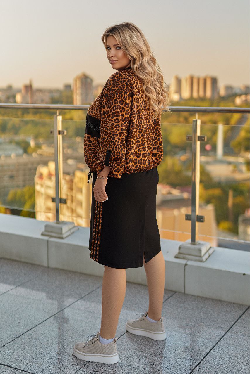 Комплект от рокля и бомбър - Twiggy Shop