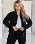 Комплект от трикотаж с ленти отстрани - Twiggy Shop
