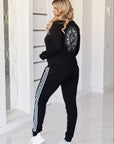 Комплект от трикотаж с ленти отстрани - Twiggy Shop
