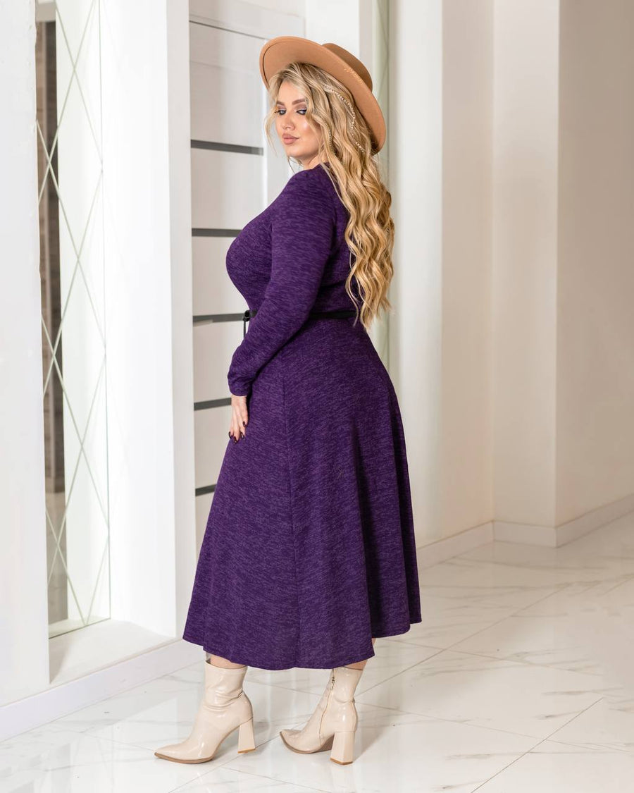 Миди рокля от мек трикотаж - Twiggy Shop