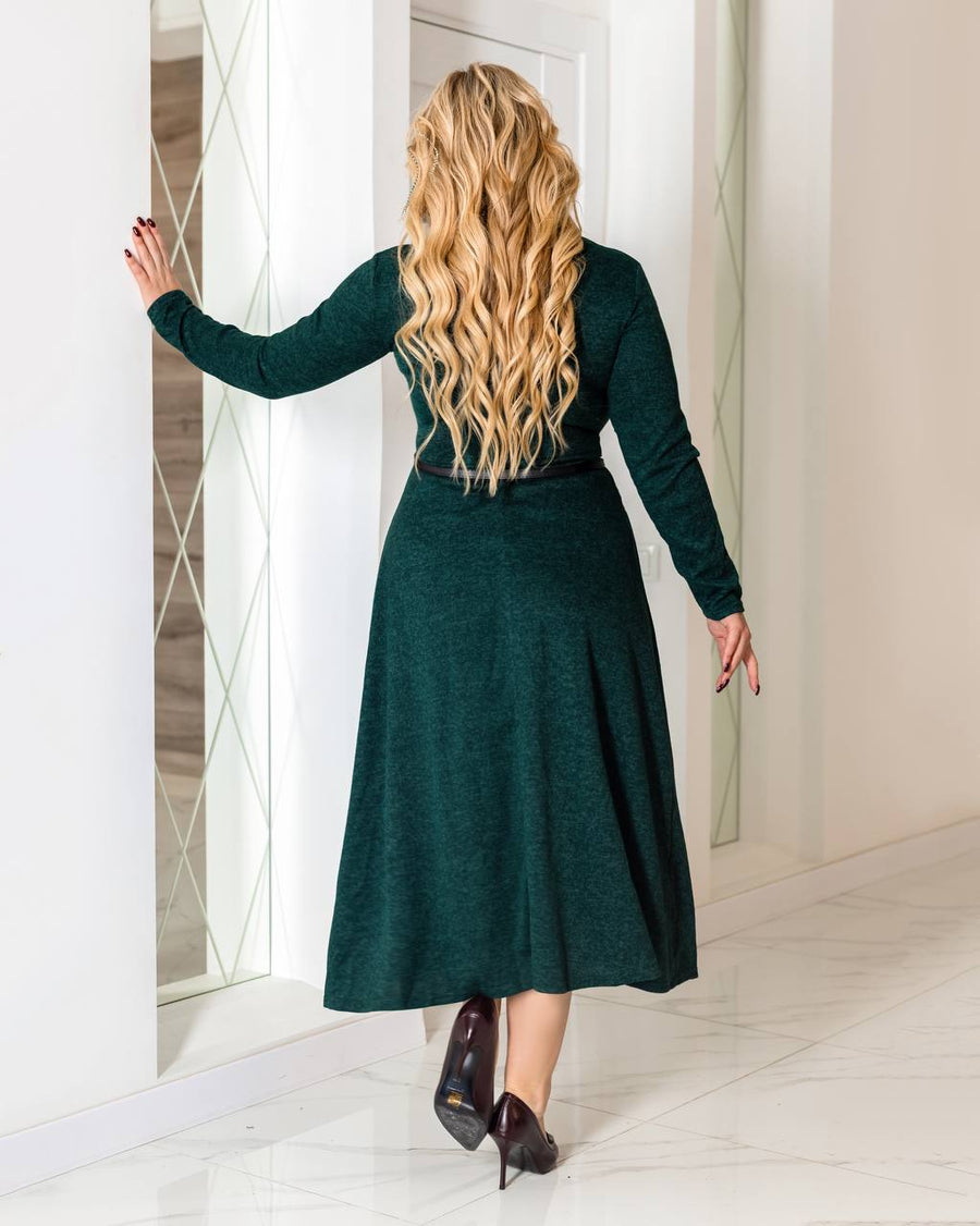 Миди рокля от мек трикотаж - Twiggy Shop