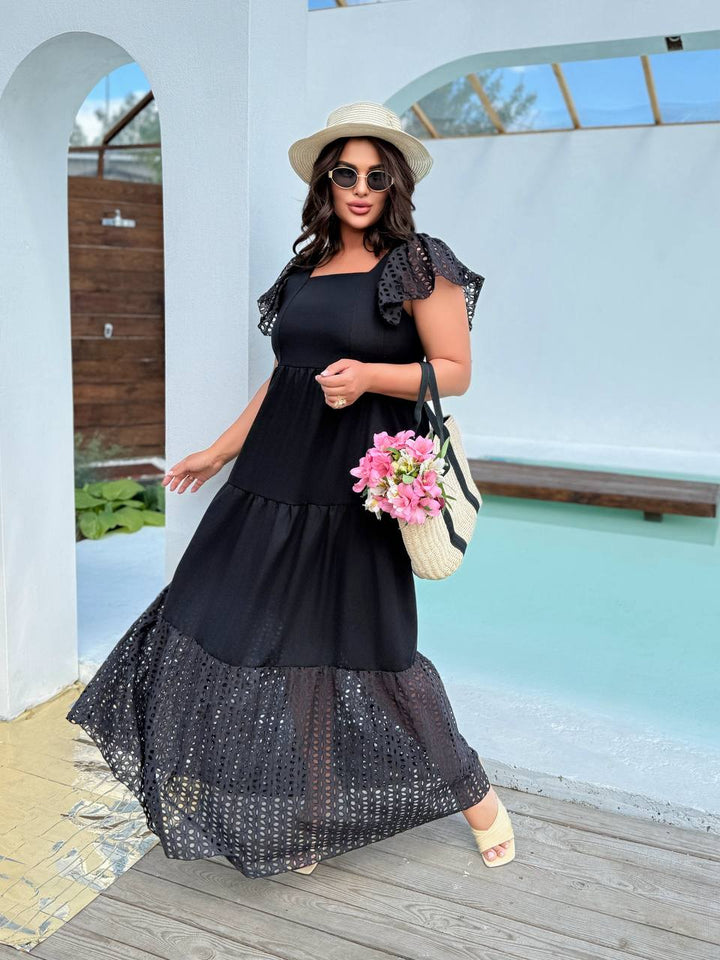 Дълга рокля от с бродерия - Twiggy Shop