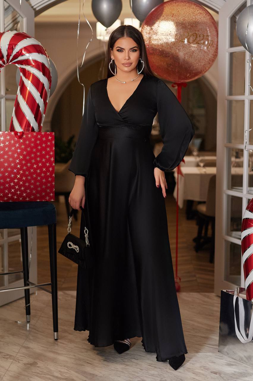 Дълга рокля с деколте - Twiggy Shop