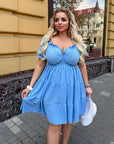 Крепирана къса рокля