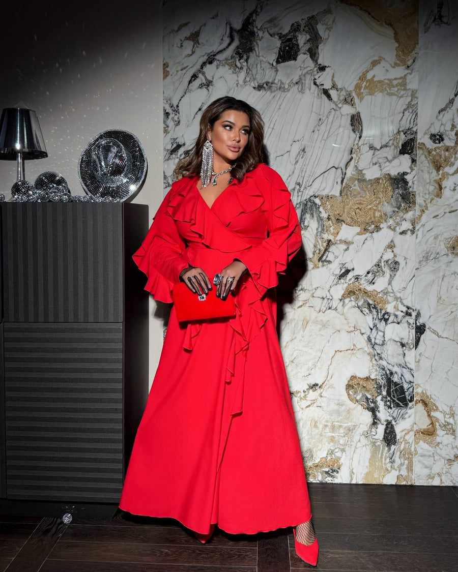 Дълга рокля с волани - Twiggy Shop