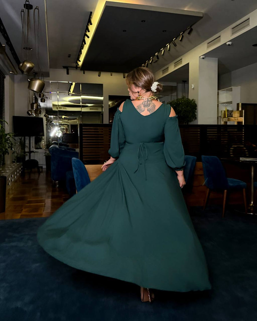 Дълга рокля с прехвърляне - Twiggy Shop