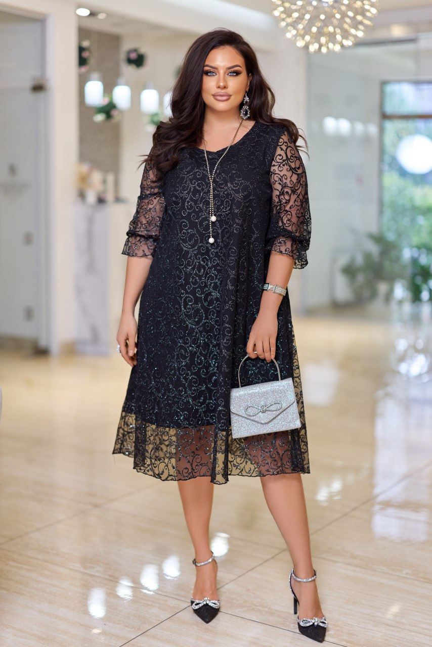 Рокля в свободна кройка от мрежа - Twiggy Shop