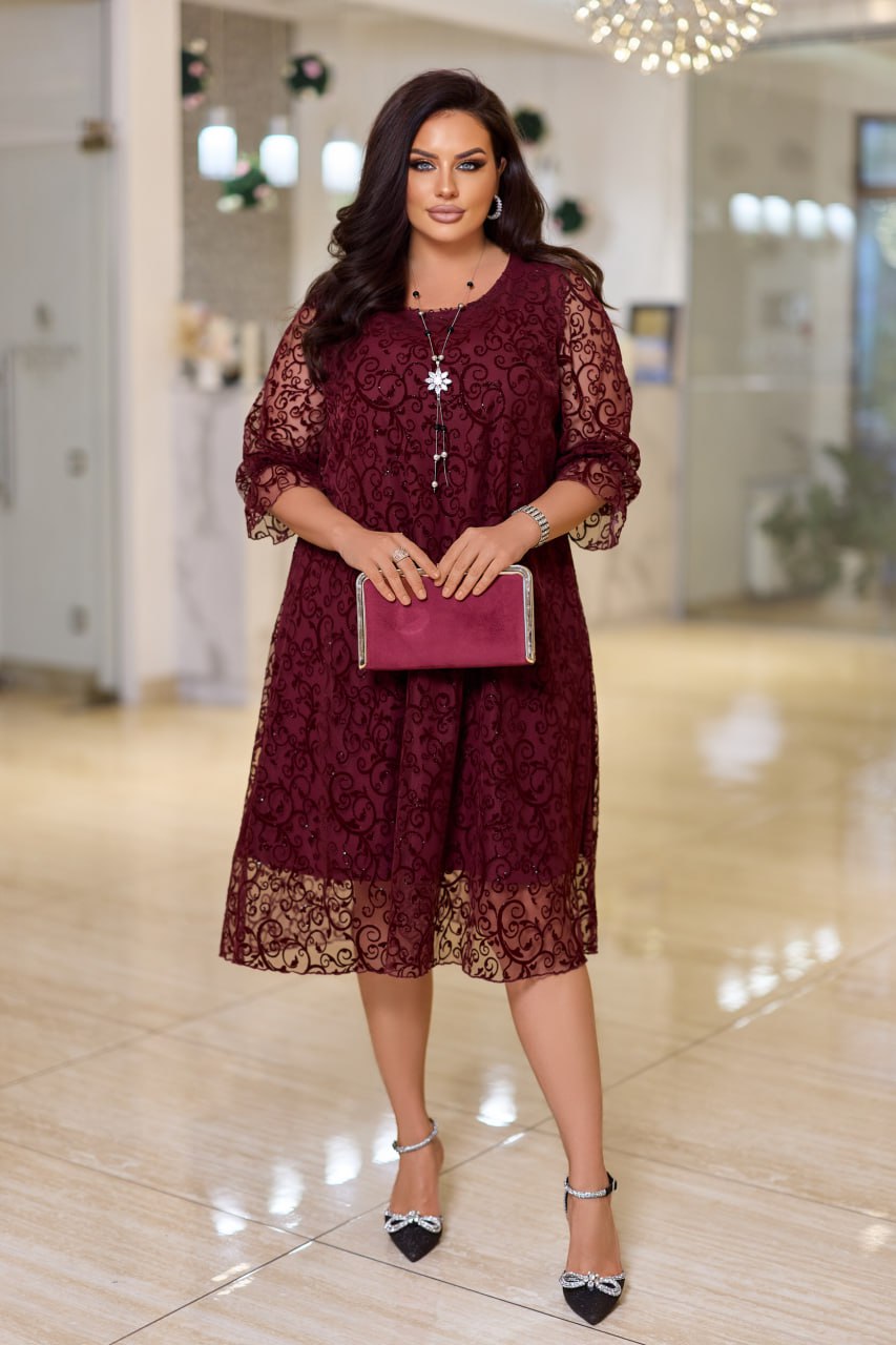 Рокля в свободна кройка от мрежа - Twiggy Shop