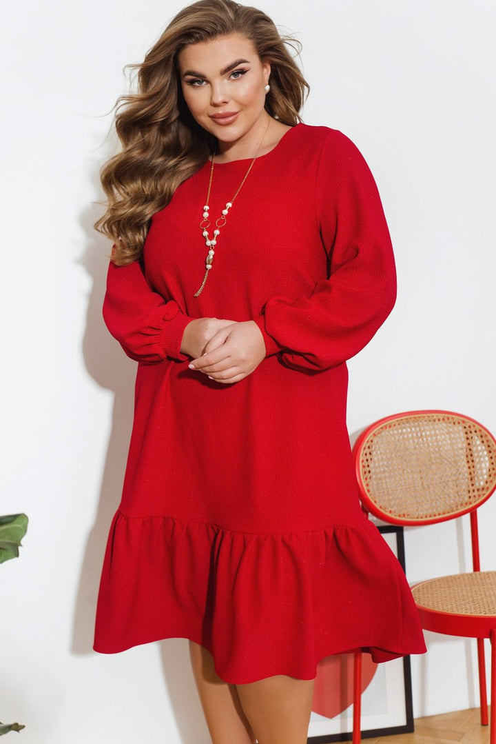 Рокля от лурекс с волани - Twiggy Shop