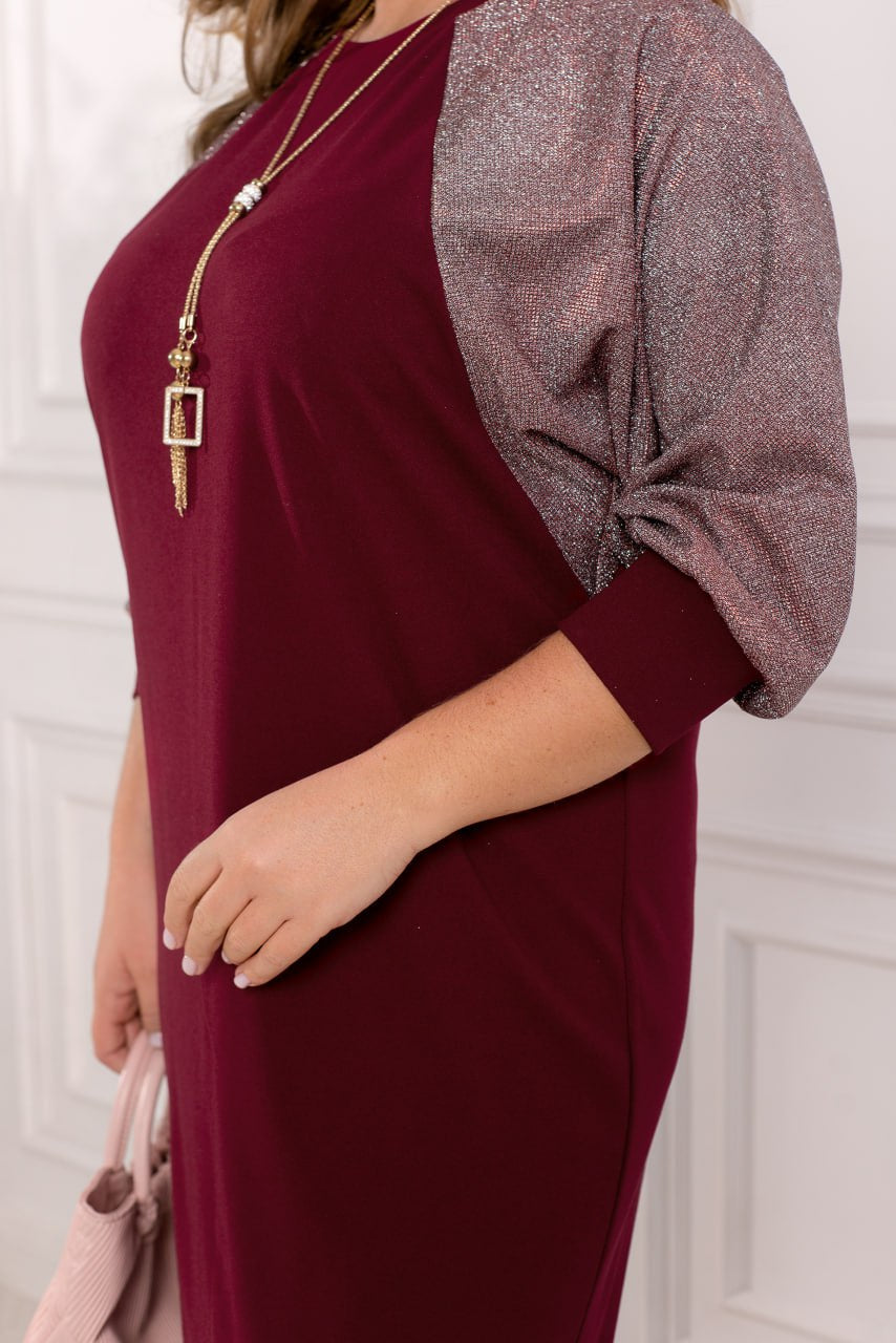 Рокля с ръкави от лурекс - Twiggy Shop