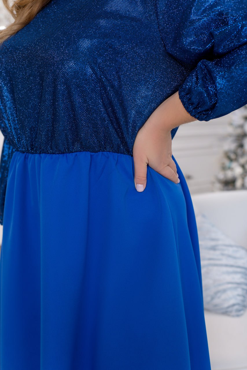 Комбинирана рокля с лурекс - Twiggy Shop