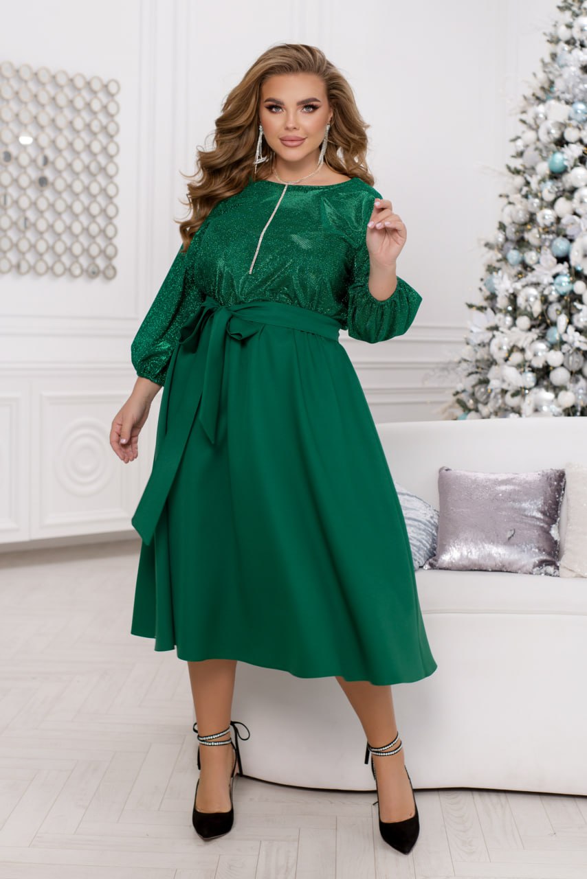 Комбинирана рокля с лурекс - Twiggy Shop