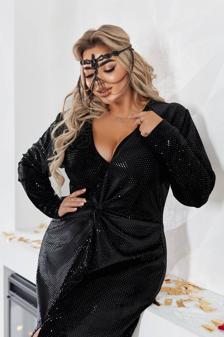 Дълга блестяща вечерна рокля