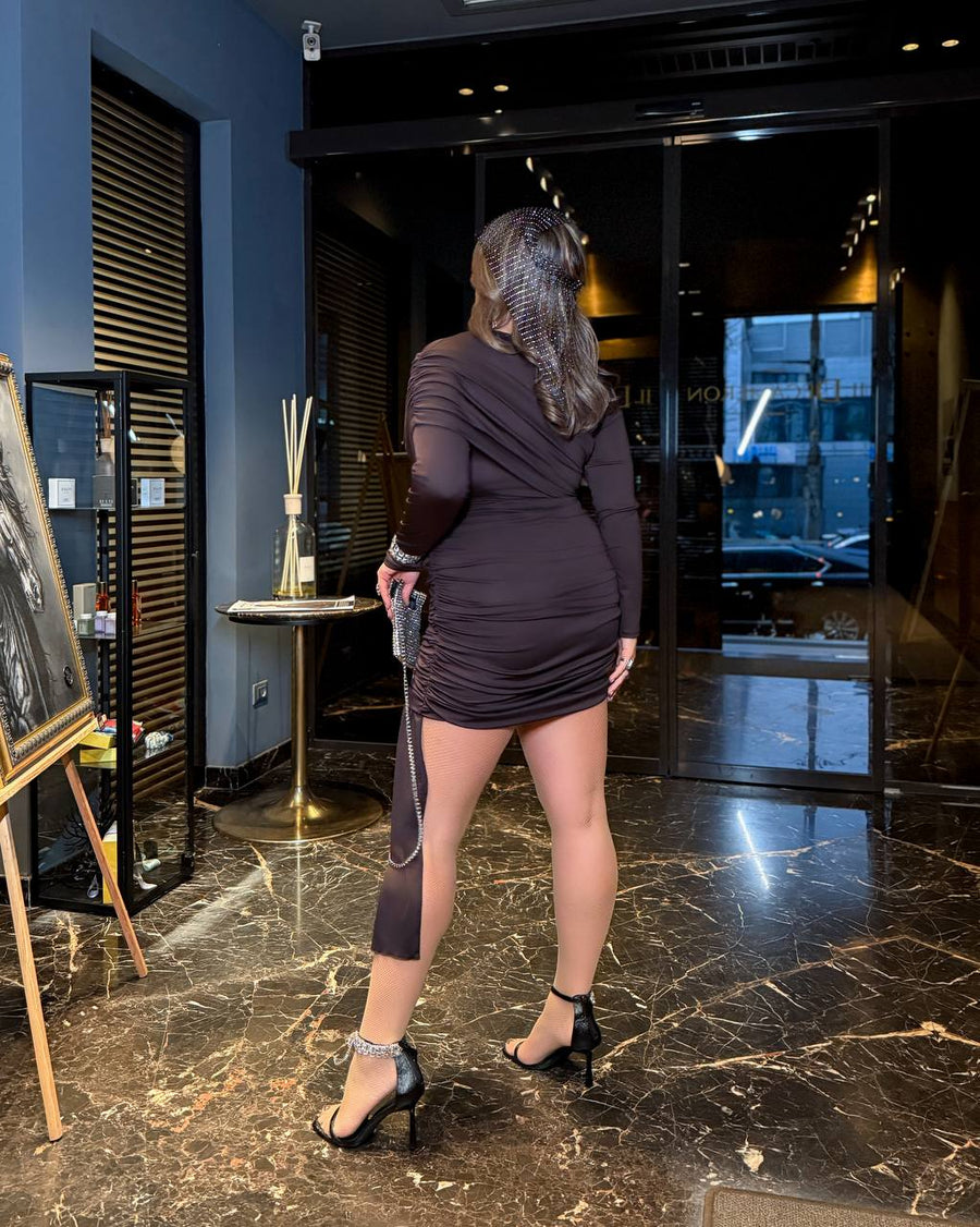 Къса драпирана рокля