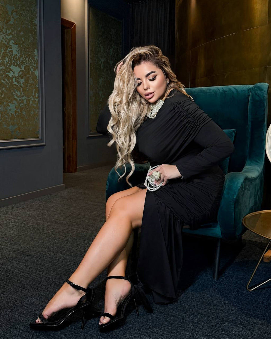 Къса драпирана рокля