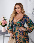 Дълга рокля с десен - Twiggy Shop