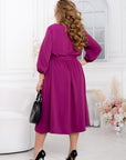 Flared dress with belt  - Twiggy Shop