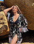 Къса плажна туника с ресни - Twiggy Shop