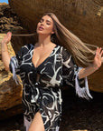 Къса плажна туника с ресни - Twiggy Shop
