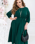 Flared dress with belt  - Twiggy Shop