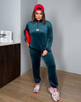 Кадифен комплект с цип - Twiggy Shop
