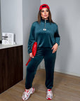 Кадифен комплект с цип - Twiggy Shop