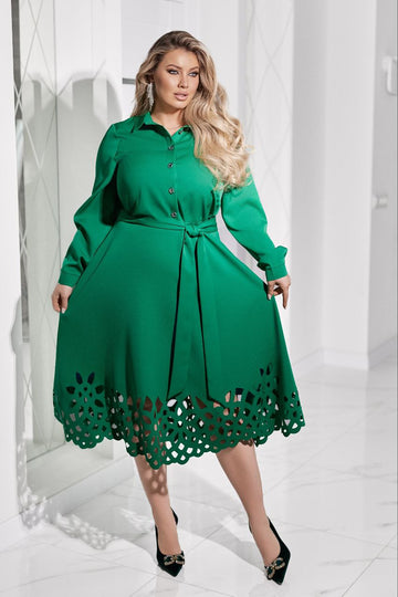 Рокля тип риза с перфорация