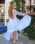 Дълга рокля с бродерия