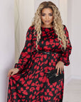 Разкроена рокля с колан - Twiggy Shop