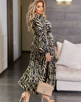 Разкроена рокля с колан - Twiggy Shop