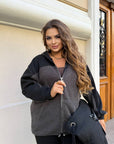 Ватиран комплект от трикотаж с каракул - Twiggy Shop