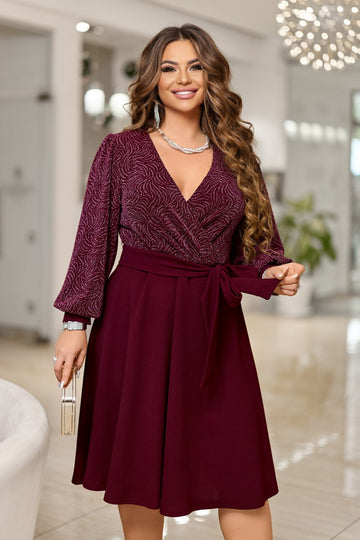 Къса рокля с лурекс