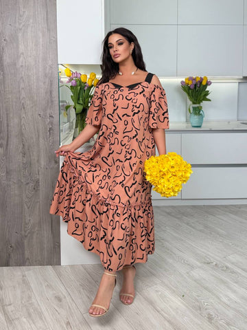 Рокля в свободна кройка от софт