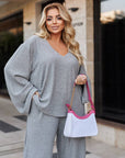 Комплект от структуриран трикотаж - Twiggy Shop