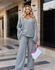 Комплект от структуриран трикотаж - Twiggy Shop