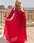 Дълга рокля с деколте - Twiggy Shop