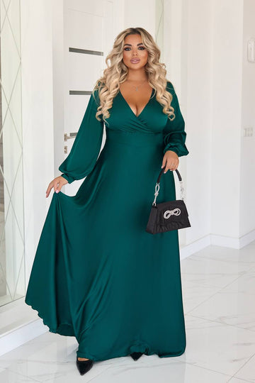 Дълга рокля с деколте - Twiggy Shop