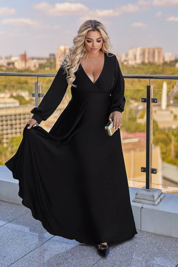 Дълга рокля с деколте - Twiggy Shop