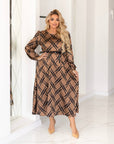 Разкроена рокля с колан - Twiggy Shop
