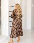 Разкроена рокля с колан - Twiggy Shop