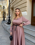 Дълга рокля от ефирна материя