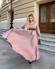 Дълга рокля от ефирна материя