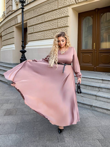 Дълга рокля от ефирна материя