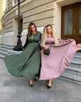 Дълга рокля от ефирна материя