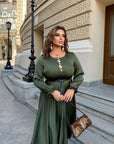 Дълга рокля от ефирна материя