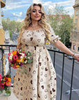 Памучна рокля със сърца