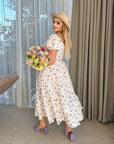 Миди рокля с волани - Twiggy Shop