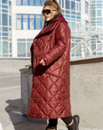 Long nylon coat with a zipper  - Twiggy Shop
