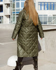 Long nylon coat with a zipper  - Twiggy Shop